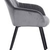 31xf7mQ8umL._AC_.jpg WOLTU 1 pièce Chaise de Salle à Manger Chaise de Cuisine rembourrée en Velours, Pied en métal,Gris Foncé BH93dgr-1