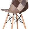 GrandCA Home Ensemble 4 Chaises,Chaises Patchwork，Chaises de Salle à Manger,Chaises Loisirs Salon,Chaises avec Dossier à Coussin Souple (Marron-6 chaises)