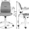 410rfuATCJL._AC_.jpg YU YUSING Chaise de Bureau Fauteuil Siège Ergonomique avec Accoudoirs Pliables, Dossier Inclinable, Support Lombaire, Pivotant à 360 °,Hauteur Réglable, Gris
