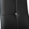 IDMarket - Lot de 6 chaises Romane Noires Bandeau Blanc avec Strass pour Salle à Manger