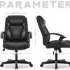 414tahXkybL._AC_.jpg IntimaTe WM Heart Fauteuil de Bureau Ergonomique, Chaise pour Ordinateur, Siège en Similicuir, Hauteur Réglable, Assise Rembourrée, Noir