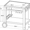 416g15gkjoL._AC_.jpg Cook'in Garden - Desserte de jardin Media M pour barbecue/plancha/plan de travail - L 93,5 × l 67 × H 80,5 cm