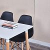 Générique Lot de 4 Chaises de Salle à Manger Pieds en Bois d'hêtre, Chaises pour Restaurant/Bureau Noir