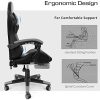 41BffSCfvKL._AC_.jpg Furgle Chaise de bureau à dossier haut avec dossier en similicuir et accoudoirs réglables, chaise de jeu vidéo pivotante ergonomique avec mode à bascule (Noir/gris)
