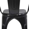 41C5SQJXnQL._AC_.jpg Yaheetech Lot de 4 Chaise de Salle à Manger Industrielle Chaise de Cuisine 45 cm H Empilable Tabouret avec Dossier Jardin Balcon Bistrot Café Salon Exterieur Interieur Noir