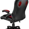 41Cr46Ef9VL._AC_.jpg TecTake Chaise Fauteuil siège de Bureau Hauteur réglable Sportive (Noir-Rouge | 403465)
