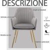 41DTLs9oIMS._AC_.jpg Irene House Chaise de Chambre à Coucher en Tissu Velours avec Pieds en métal, Chaise de Salon, Chaise de Salle à Manger, Chaise pour Table à Manger (Gris, 1)