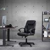 41Huvs2oWeL._AC_.jpg IntimaTe WM Heart Fauteuil de Bureau Ergonomique, Chaise pour Ordinateur, Siège en Similicuir, Hauteur Réglable, Assise Rembourrée, Noir