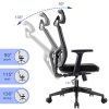 41IrLQQLw3L._AC_.jpg Komene Chaise de Bureau Ergonomique Fauteuil de Bureau en Maille à Dossier Haut avec Appui-tête Support Lombaire pour Maison Bureau (Noir)