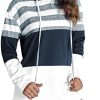 41Jiet2j9NL._AC_.jpg Jywmsc Pull Femme Sweat Rayures Patchwork Hoodie Sweat Shirt à Capuche Casual Automne Hiver Pullover Décontracté
