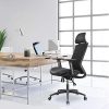 41MXuE0EMfL._AC_.jpg BYRORAS Chaise de Bureau, Fauteuil de Bureau Ergonomique et Appui-tête Siège en Maille Soutien Lombaire Ajustable avec Accoudoirs Réglable et Inclinaison du Dossier(Noir)