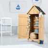 41NJ2jYbMqL._AC_.jpg IDMarket - Armoire de Jardin abri en Bois Naturel avec Toit bitumé