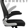 41NsqHdb57L._AC_.jpg Intimate WM Heart Fauteuil de Bureau en Maille, Chaise de Bureau Ergonomique Confortable, Siège Bureau avec Accoudoirs Pliables, Hauteur Réglable, Soutien Lombaire, Noir