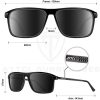 ATTCL Lunettes de Soleil Polarisées pour Homme, Lunette de Soleil en Rectangulaire, 100% anti UV400
