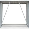 vidaXL Abri de Stockage de Bois Acier Galvanisé Gris Jardin Patio Porte-bûche