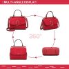 41Tg-EsYRL._AC_.jpg Miss Lulu Sac à Main Femme en Simili Cuir et Daim Sac Bandoulière Vintage Poignées
