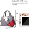 41TzfEnOezL._AC_.jpg NICOLE & DORIS Sacs à main pour femme des dernières tendances Sac D'épaule de Cuir PU sacs à bandoulière aux couleurs croisées gris