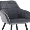 41Vyx6jCX-L._AC_.jpg WOLTU 1 pièce Chaise de Salle à Manger Chaise de Cuisine rembourrée en Velours, Pied en métal,Gris Foncé BH93dgr-1