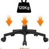 41ZShP30Y3L._AC_.jpg Yaheetech Chaise de Bureau Ergonomique Fauteuil de Direction pour Ordinateur Travail Studio, Siège en Cuir PU Confortable Plus Large, Dossier Inclinable en Maille Respirant Noir