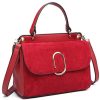 41cYC12EEuL._AC_.jpg Miss Lulu Sac à Main Femme en Simili Cuir et Daim Sac Bandoulière Vintage Poignées
