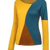 41cvgQqE74L._AC_.jpg ITISME 2020 Nouveau Mode T-Shirt Femme Tee Shirt Mode Automne O-Cou Solide en Maille Ample Et Chaud à Manches Longues Chemisier Grande Taille Tops Blouses Chic S-5XL