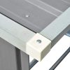 vidaXL Abri de Stockage de Bois Acier Galvanisé Gris Jardin Patio Porte-bûche