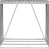 vidaXL Abri de Stockage de Bois Acier Galvanisé Gris Jardin Patio Porte-bûche