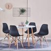 Générique Lot de 4 Chaises de Salle à Manger Pieds en Bois d'hêtre, Chaises pour Restaurant/Bureau Noir