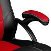 41g0uthZ5eL._AC_.jpg TecTake Chaise Fauteuil siège de Bureau Hauteur réglable Sportive (Noir-Rouge | 403465)