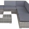vidaXL Jeu de Canapé de Jardin 15 pcs Résine Tressée Mobilier Terrasse Patio