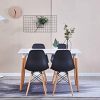 Générique Lot de 4 Chaises de Salle à Manger Pieds en Bois d'hêtre, Chaises pour Restaurant/Bureau Noir