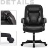 41hvn9ErT7L._AC_.jpg IntimaTe WM Heart Fauteuil de Bureau Ergonomique, Chaise pour Ordinateur, Siège en Similicuir, Hauteur Réglable, Assise Rembourrée, Noir