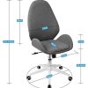 41jDpYe53L._AC_.jpg Chaise de bureau Besit Fauteuil Bureau Ergonomique Pivotant Chaise Bureau sans Accoudoirs à Roulettes, Fonction bascule et Réglable en hauteur, Confortable en tissu, Gris