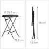 41lVXX0oXnL._AC_.jpg Relaxdays Meuble de jardin Bastian Noir 60 x 60 x 75,5 cm