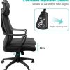 41lbrZUZ-wL._AC_.jpg SunJas Chaise de Bureau Ergonomique Fauteuil de Bureau pour Maison, Dossier et Siège en Maille Respirante, Réglable en Hauteur, Fonction d'inclinaison, Pivot à 360°, Charge Maximale 120 kg, Noir