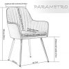 41o1Um1fTUL._AC_.jpg Irene House Chaise de Chambre à Coucher en Tissu Velours avec Pieds en métal, Chaise de Salon, Chaise de Salle à Manger, Chaise pour Table à Manger (Gris, 1)