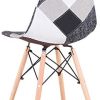 41oNUH7o8sL._AC_.jpg BenyLed Lot de 6 Chaises de Salle à Manger Rétro Patchwork Chaise Tissu Salle à Manger Chaise pour Cuisine Salle à Manger (Noir-6pcs)