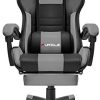 41pDhwl6BZL._AC_.jpg Furgle Chaise de bureau à dossier haut avec dossier en similicuir et accoudoirs réglables, chaise de jeu vidéo pivotante ergonomique avec mode à bascule (Noir/gris)