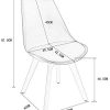 41pJ6zr31zL._AC_.jpg EGGREE Lot de 4 Chaises Salle Manger Scandinaves, Rétro Chaises Rembourrée Chaise de Cuisine/Bureau avec Pieds en Bois de Hêtre Massif Gris