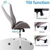 41rhtBOFOZL._AC_.jpg Chaise de bureau Besit Fauteuil Bureau Ergonomique Pivotant Chaise Bureau sans Accoudoirs à Roulettes, Fonction bascule et Réglable en hauteur, Confortable en tissu, Gris
