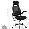 41sv7aTWODL._AC_.jpg Intimate WM Heart Fauteuil de Bureau en Maille, Chaise de Bureau Ergonomique Confortable, Siège Bureau avec Accoudoirs Pliables, Hauteur Réglable, Soutien Lombaire, Noir