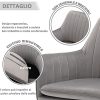 41to8OessdS._AC_.jpg Irene House Chaise de Chambre à Coucher en Tissu Velours avec Pieds en métal, Chaise de Salon, Chaise de Salle à Manger, Chaise pour Table à Manger (Gris, 1)