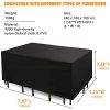 41uu3O5vkoL._AC_.jpg NASUM Housse de Protection pour Meuble Mobilier de Jardin 420D Tissu Oxford Couverture de Patio Extérieur Étanche Anti-UV/Intempérie/Poussière avec Corde et Boucle Verrouillage, 240x160x100cm Noir