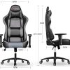 41vuFQSInwL._AC_.jpg mfavour Chaise Gaming, Chaise Bureau, Chaise Bureau en Maille, Fauteuil Gamer Ergonomique avec Appui-tête et Oreiller Lombaire, Hauteurs Règlable, Dossier Inclinable, Charge Max 150KG - MFV28