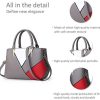 41wk5uW3tL._AC_.jpg NICOLE & DORIS Sacs à main pour femme des dernières tendances Sac D'épaule de Cuir PU sacs à bandoulière aux couleurs croisées gris