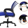 41yy31VMl1L._AC_.jpg Yaheetech Chaise de Bureau à roulettes Maille Mesh Fauteuil de Bureau Ergonomique Inclinable Pivotant Siège et Base Plus Larges Hauteur Réglable avec Accoudoirs Bleu
