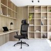 51kSFYPgPL._AC_.jpg Komene Chaise de Bureau Ergonomique Fauteuil de Bureau en Maille à Dossier Haut avec Appui-tête Support Lombaire pour Maison Bureau (Noir)