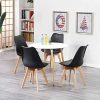 510prWUZBrL._AC_.jpg BenyLed Lot de 8 Chaises de Salle à Manger Modernes avec Assise Rembourrée et Pieds en Bois de Hêtre idéal pour Salle à Manger, Cuisine, Salon, Chambre (Noir)