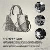511YtbJVYSL._AC_.jpg NICOLE & DORIS Sacs à main pour femme des dernières tendances Sac D'épaule de Cuir PU sacs à bandoulière aux couleurs croisées gris