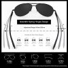 GQUEEN Lunette de Soleil Homme Aviateur Premium Spring Hinges Al-Mg Polarisées Pilote-Forfait Exquis